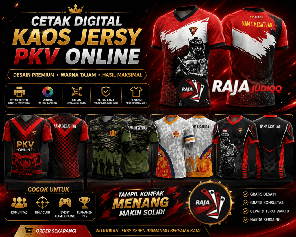 Cetak Digital Kaos Jersy PKV Online