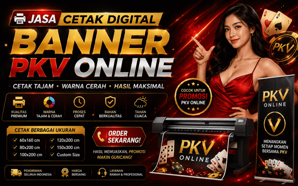 jasa cetak digital banner PKV Online QQ